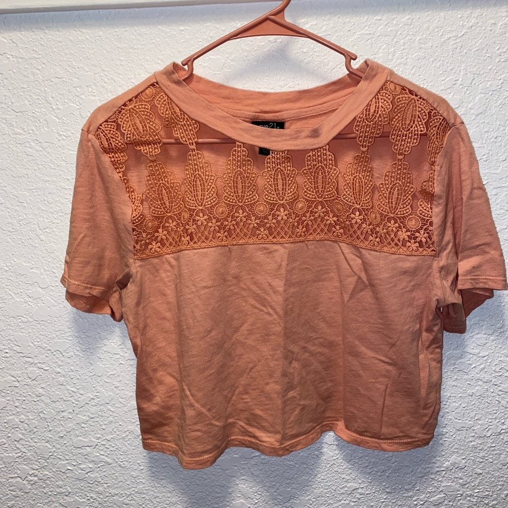 Orange crop top